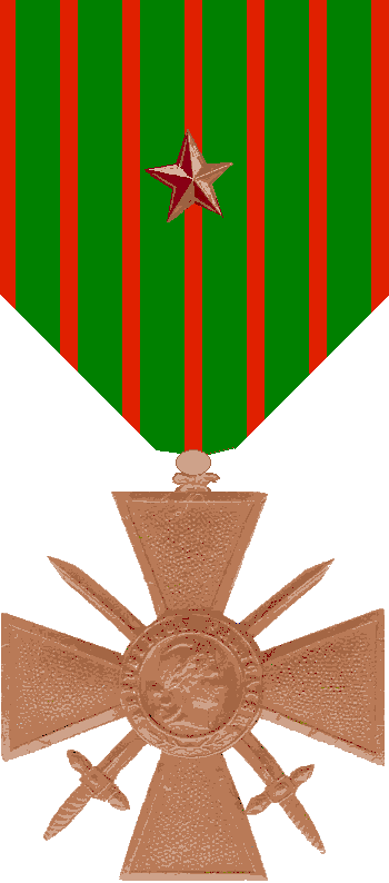 Croix de guerre 14-18 avec étoile de bronze